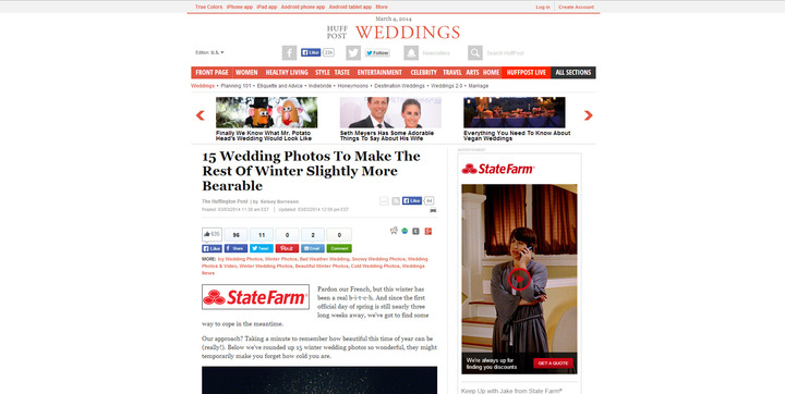 huffpost weddings feature | press