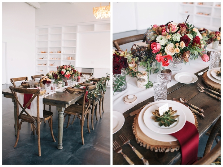 marsala and copper winter wedding  | styled shoot